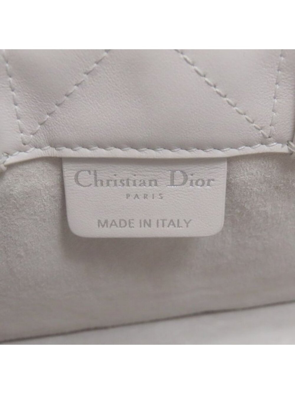 Dior Book Tote Mini Macro Cannage 2-Way Handbag White Gray - Picture 6 of 15